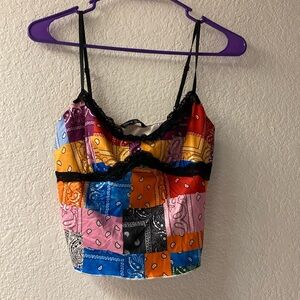 Medium SHEIN Multicolor bandana crop tank top